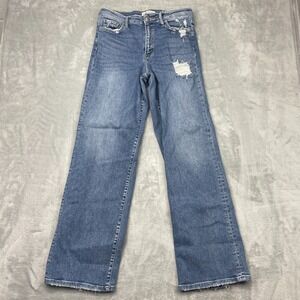 Flying Monkey Jeans Mens‎ 31 (31x33) Blue Denim Distressed Straight Leg Outdoor